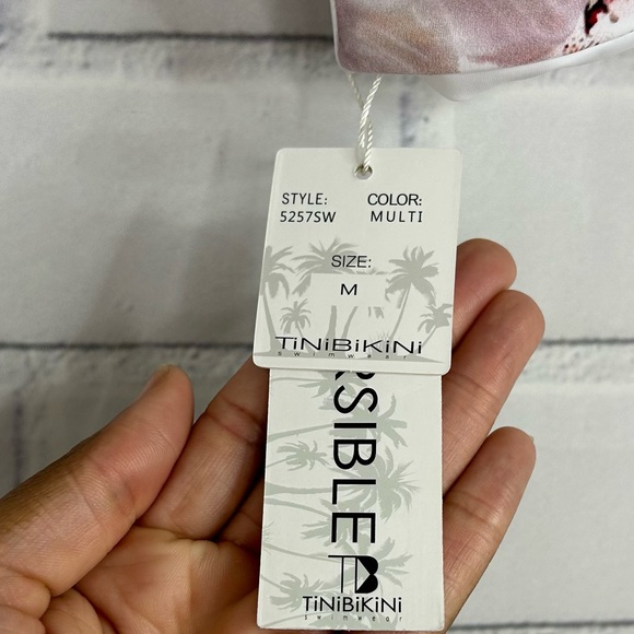 Tinibikini Floral Reversible bikini top size medium - Picture 5 of 5